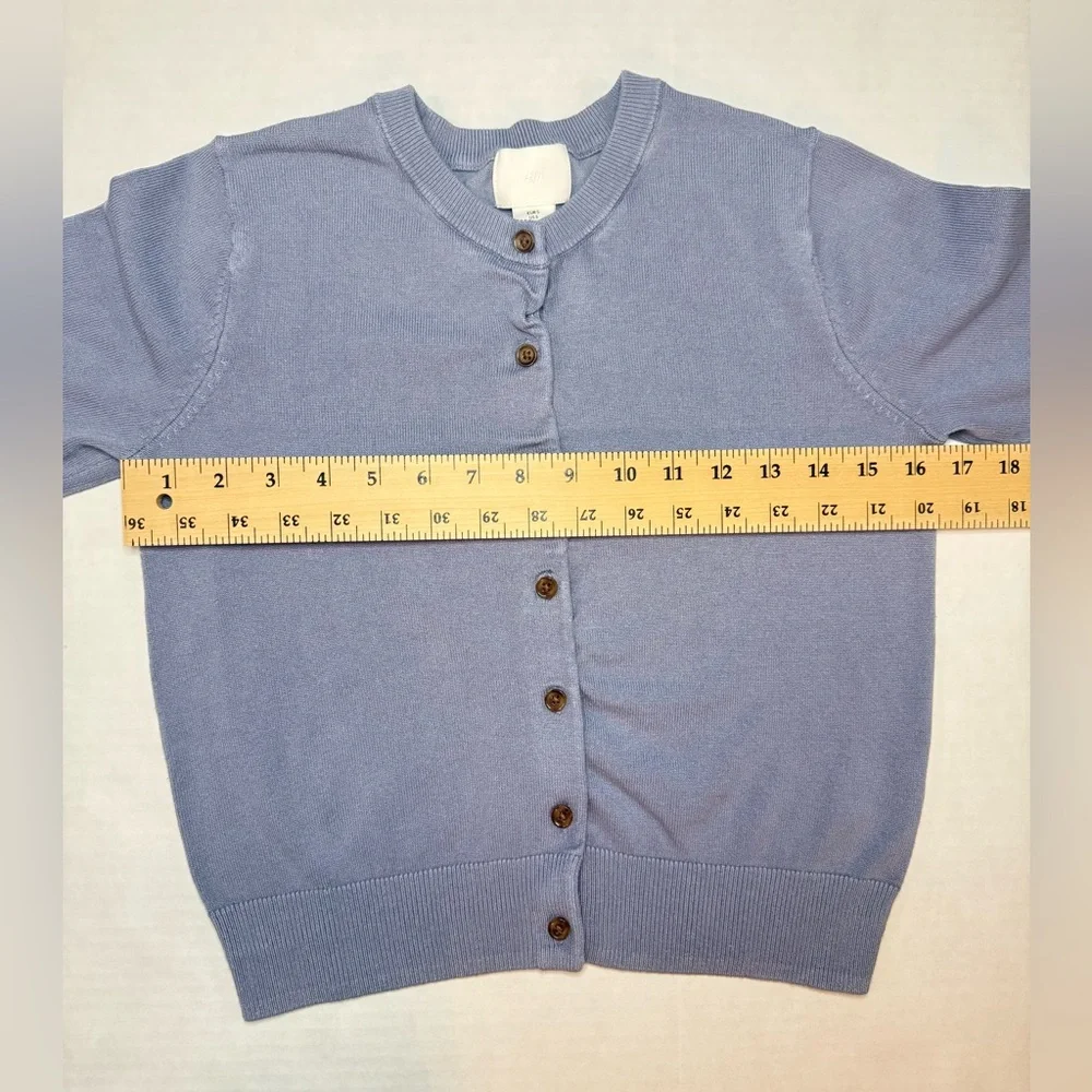 H&M Fine Knit Cardigan Light Dusty Blue Soft Viscose Blend Size S - Picture 9 of 16